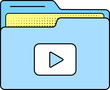 © onehourhappiness - Cute Pastel Folder Icon in Flat Minimalist Style