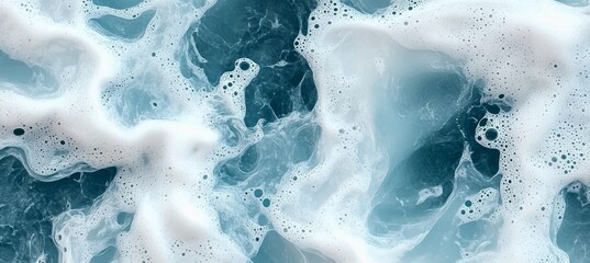 Wall Mural - serene azure waterscape with gentle waves, inviting calmness and tranquility in a dreamy atmosphere