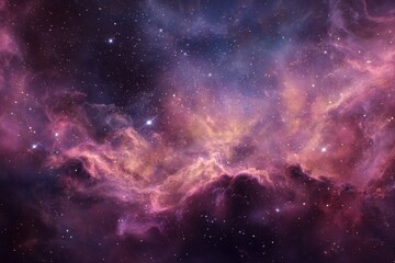 Wall Mural - colorful nebular clouds and radiant stars create a mesmerizing view of the galaxy in deep space, sho