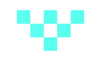 Wall Mural - Y2K abstract checker pattern. Retro flat shape with geometric forms. Modern aesthetic, cool design, perfect for vintage collections or streetwear logos.