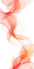 Wall Mural - fluid abstract background with gentle waves in orange tones, modern flowing motion lines design