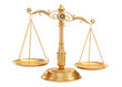 © Mozammel - golden scales of justice Isolated on background white