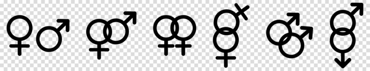 Gender icon set
