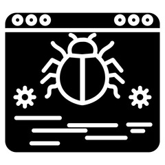 Wall Mural - Website Bug icon vector image. Can be used for Computer Programming.