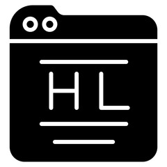 Html File icon vector image. Can be used for Computer Programming.