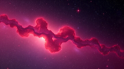 Design an aweinspiring galaxy scene with noticeable redshift across galaxies, side view, emphasizing universal expansion, Scifi tone, colored pastel, copy space for text,