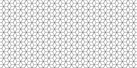 Wall Mural - abstract seamless pattern with hexagon square cube geometric pattern shapes grid metal element textu
