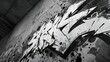 © Andesgn - Abstract Black and White Graffiti Art on Concrete Wall