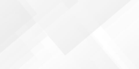 Wall Mural - white and gray overlap triangle geometric technology pattern. minimal rectangle randomly arranged wh