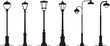 © Laila - Various vintage lampposts silhouettes street light