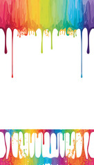 Wall Mural - vibrant spectrum of colors cascading creating an isolated transparent background with fluid