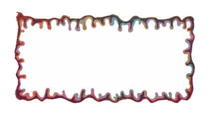Wall Mural - whimsical dripping frame element perfect for playful designs with transparent backdrop