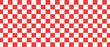 © Olena - Checkerboard print red with white, Red squares in checkerboard pattern, Checkers line start rally race, Vector illustration.