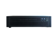 © STOCK - Dark professional server with indicators and mesh design on transparent background