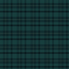 Wall Mural - Green plaid with twill weave repeat pattern.Checkered tartan gingham seamless pattern for Christmas.Geometric graphic vector illustration background design for fabric and prints.