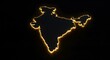 © Suta - India map outline glowing light