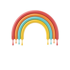 Wall Mural - abstract chromatic arched dripping sculpture with a fun aesthetic over a seamless space