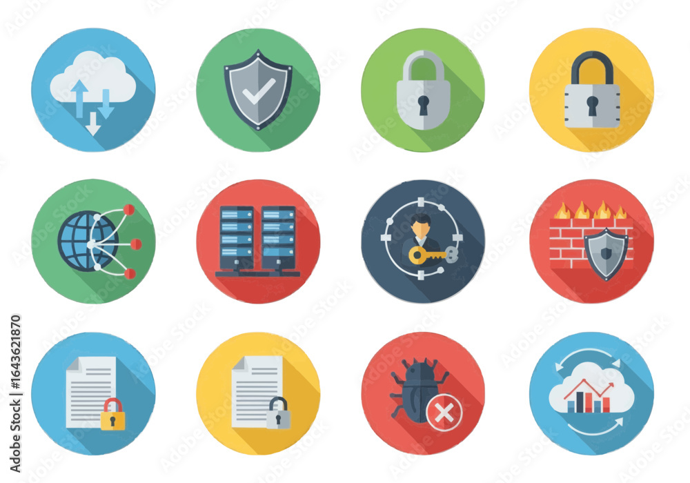 Vektor Cyber Security and Digital Protection Icons A Visual Guide to ...