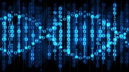 Wall Mural - abstract digital binary code background