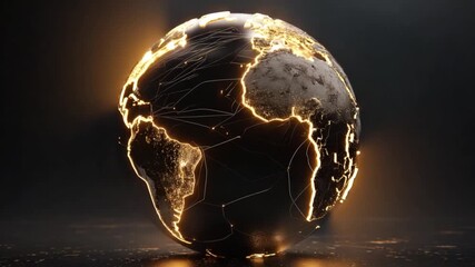Wall Mural - illuminated globe of the world