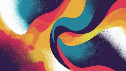 Wall Mural - Abstract Colorful Swirling Lines
