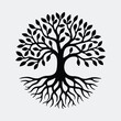 © CreatiMart - Silhouette tree of life simple black and white vector illustration