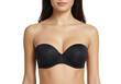 © Md - Black strapless balconette bra on woman isolated on a transparent background black bra