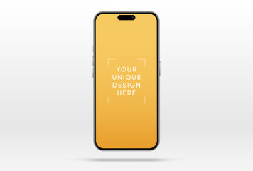 Poster - realistic smartphone mockup. mobile phone vector with isolated on white background. device front vie
