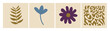 © marcelo - Conjunto de cuatro ilustraciones florales minimalistas. Diseños botánicos abstractos, estilo dibujado a mano.
