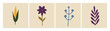 © marcelo - Ilustraciones minimalistas de flores y hojas. Conjunto de diseño abstracto dibujado a mano.