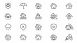 © md - Home Insurance Line Art Set – Minimal House Protection Outline Designs
