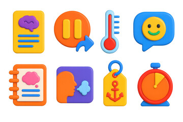 Set of icons for a computer program