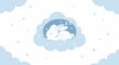 © ELMORE - Adorable Sleeping Rabbit Vector Illustration for Children's Designs and Products