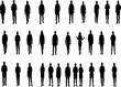 © Mohamed - Vector silhouettes, Outline silhouettes of people, Contour drawing, people silhouette, Icon Set Isolated, Silhouette of sitting people, Architectural set