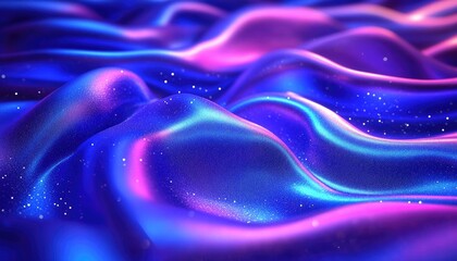 Wall Mural - Abstract Wavy Surface Texture in Blue and Purple with Glittery Sparkles