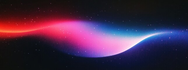 Wall Mural - Starry Cosmic Wave Nebula Background, Space Galaxy with Gradient, Bright Colors