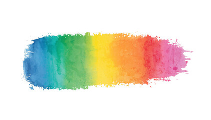 Wall Mural - watercolor rainbow splash with transparent background featuring vibrant spectrum blend painting