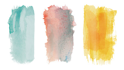 Wall Mural - watercolor strokes with vibrant hues on a transparent space conveying artistic expression creating