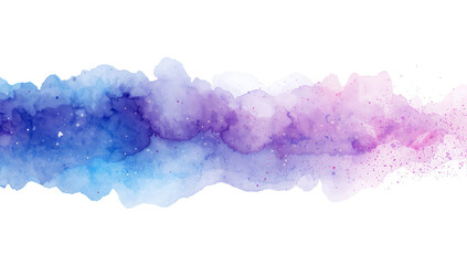 Wall Mural - translucent watercolor splash with ethereal hues on isolated transparent layout adding