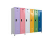© practice  - Colorful row of school lockers: lavender, pink, white, yellow, green, blue on transparent background, PNG