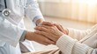 © buggal1406 - Patient Safety in Assisted Living concept for Alzheimer's patients with caregiver holding hands