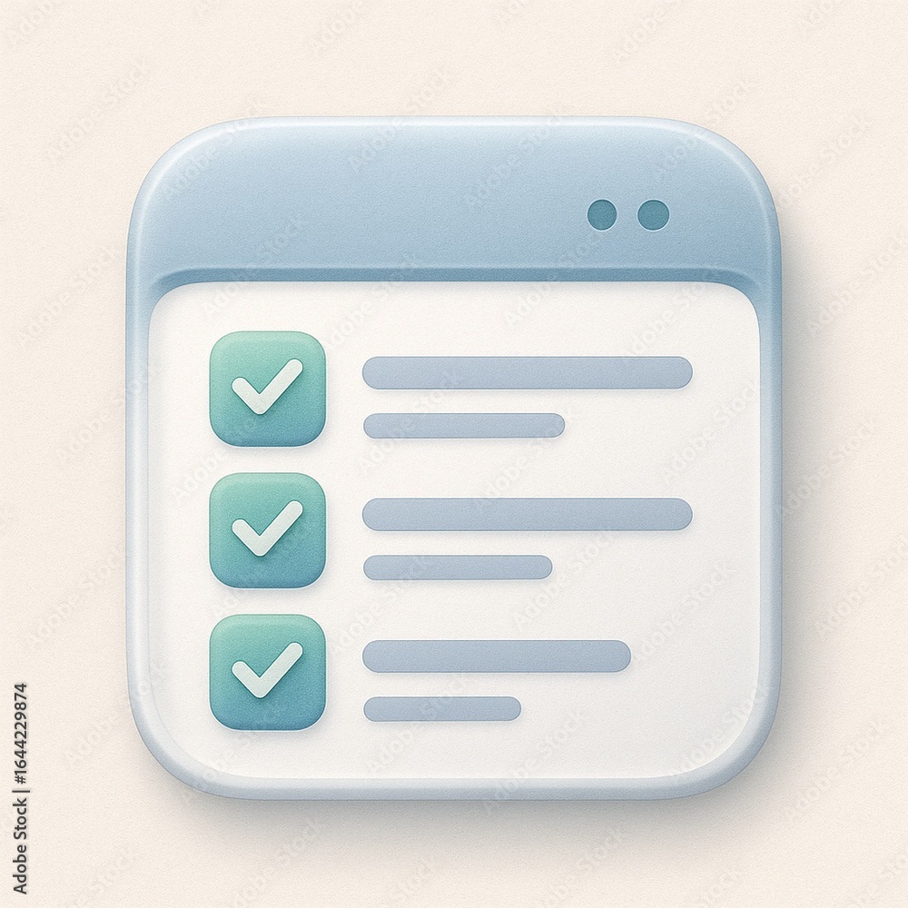 Gui Interface For Checklist Completed Checklist with Checkmarks and List Items in a User Interface ...