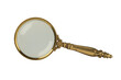 © Rabia - Antique magnifying glass with ornate golden handle isolated on transparent background