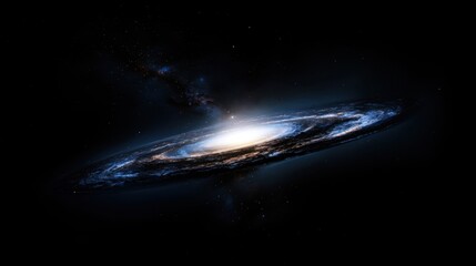 Wall Mural - a dark space with a bright star in the center