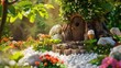 © RAHANUN - Fairy treehouse, ice cream, garden, sunny day.  Use children's book