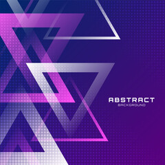 Wall Mural - blue purple abstract background overlap layer on dark space with pink white triangles effect decorat