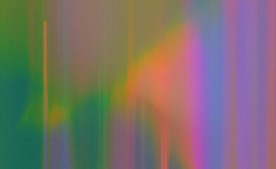Wall Mural - Abstract digital illustration in a dreamy, iridescent style features blended vertical shapes and soft lines. Colors include pink, purple, yellow, blue, orange, and green merging together fluidly.