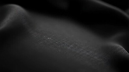 Abstract Dark Motion Graphics Video: Seamless Looping of Organic Waveforms and Subtle Grid Patterns