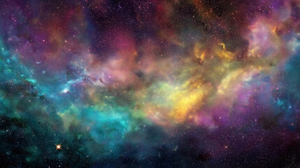 Wall Mural - Star constellations and galaxies on the background of outer space in universe. Cosmos with colorful stars