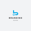 © Designer996 - Letter 'B' ribbon logo isolated